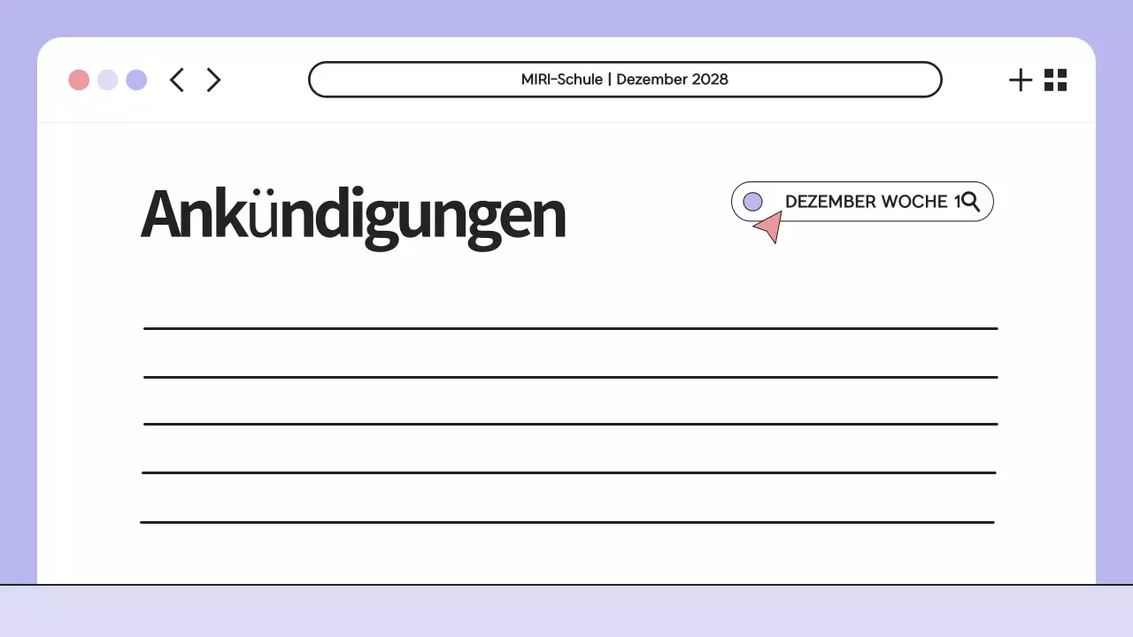 Lila Illustration Klasse Agenda Präsentation