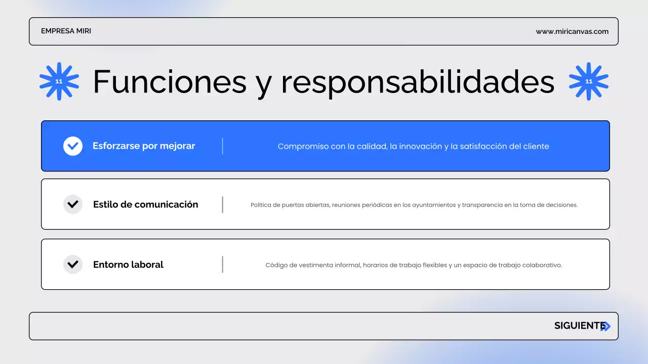 presentación de empresa moderna azul