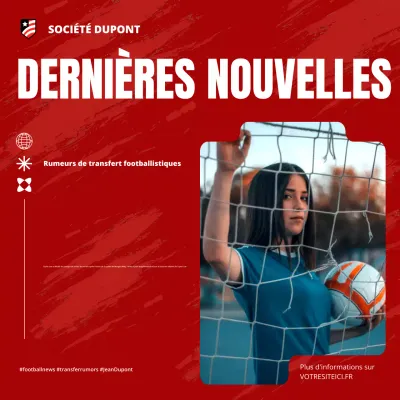 annonce du football moderne rouge