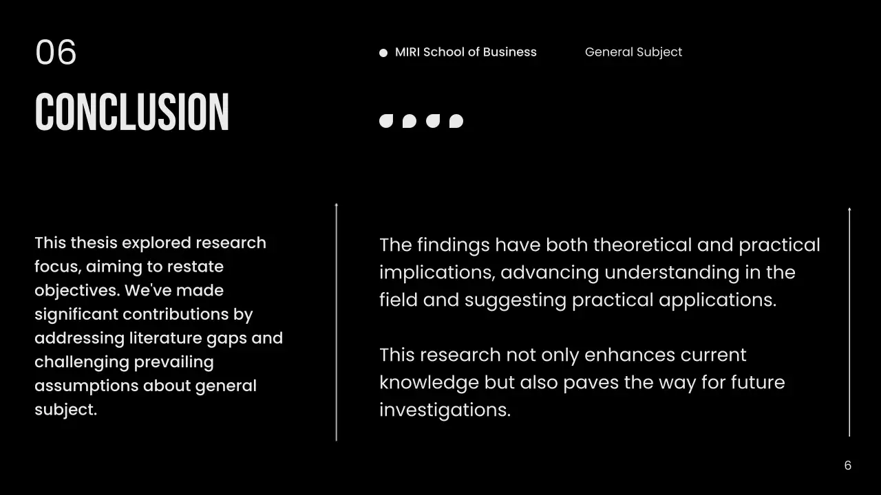 Black Minimal Thesis Docs Presentation