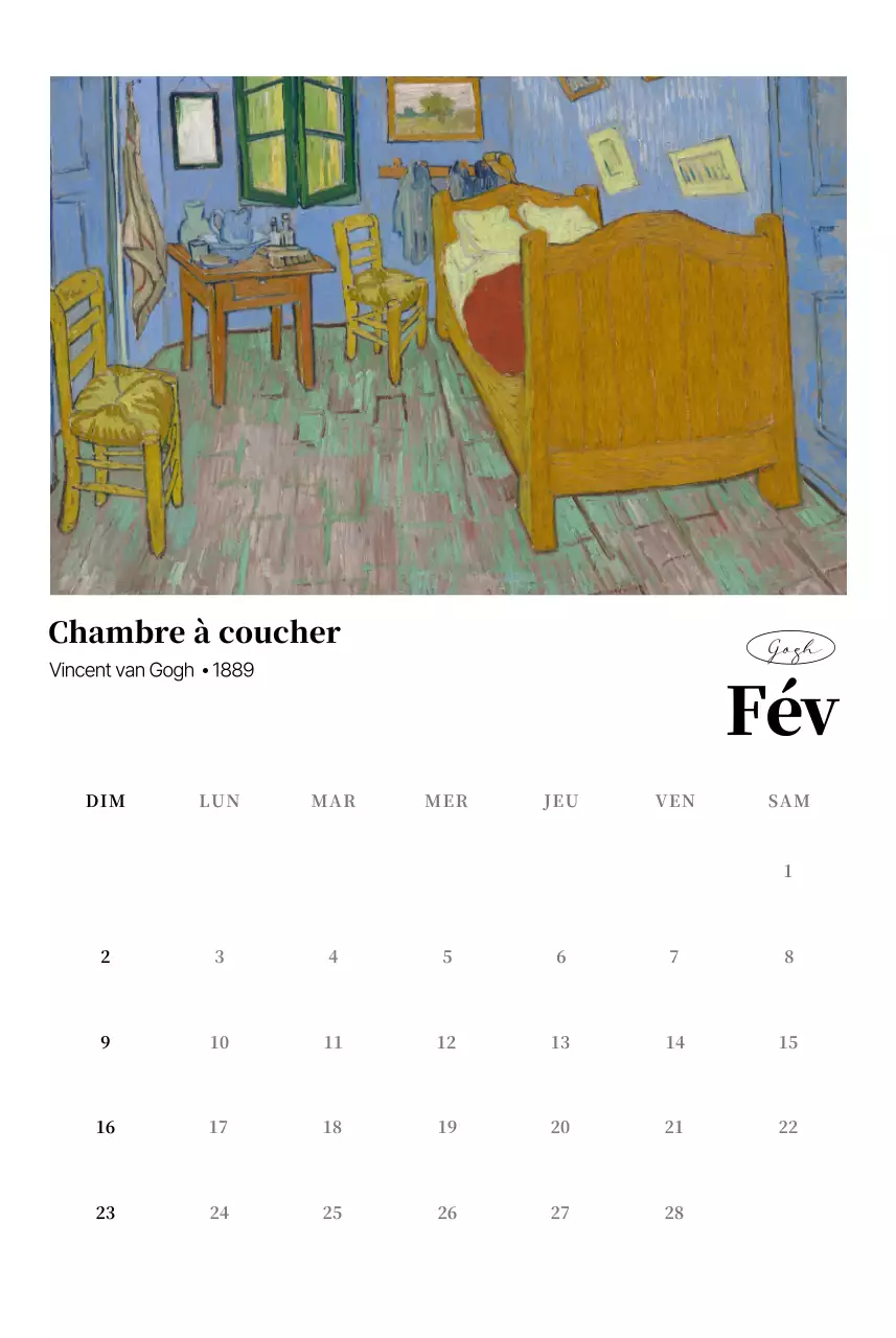 Calendrier de l'art classique