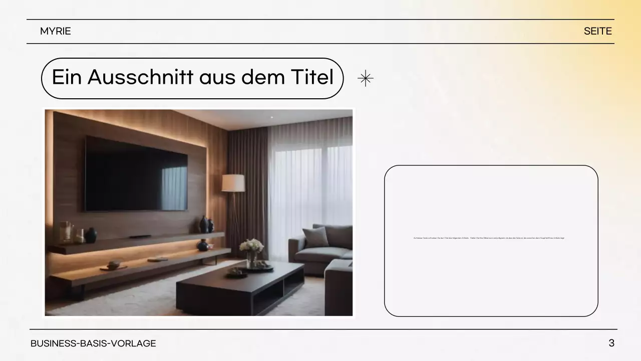 Gelb Einfache Präsentation Beschreibung