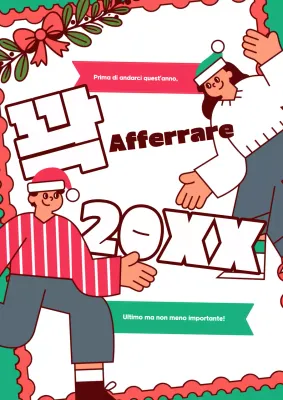 Pubblicità natalizia retro rossa