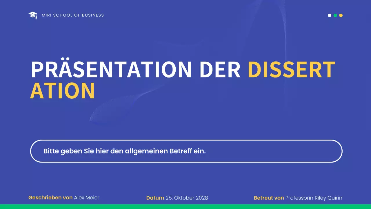 blue modern These Präsentation