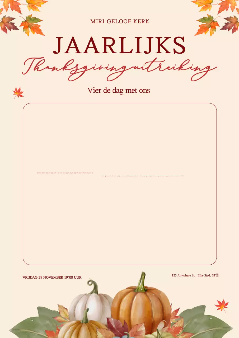 beige traditioneel Thanksgiving-evenement
