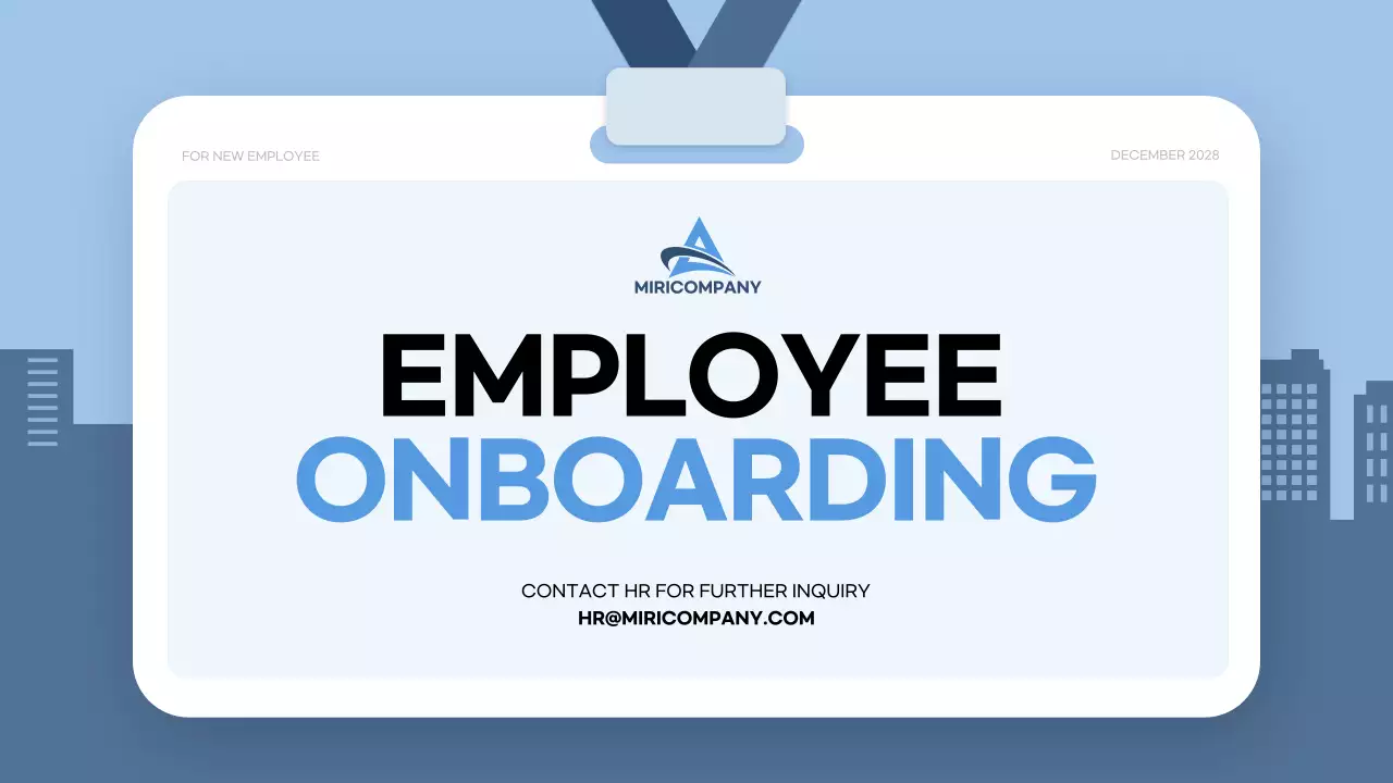 Blue Professional Employee Guide Presentation