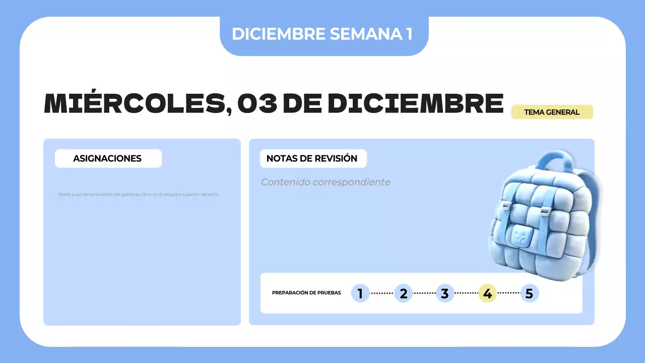 agenda azul simple class planner