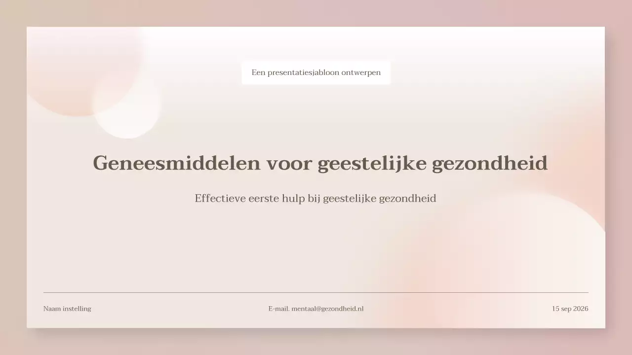 beige moderne gezondheidspresentatie