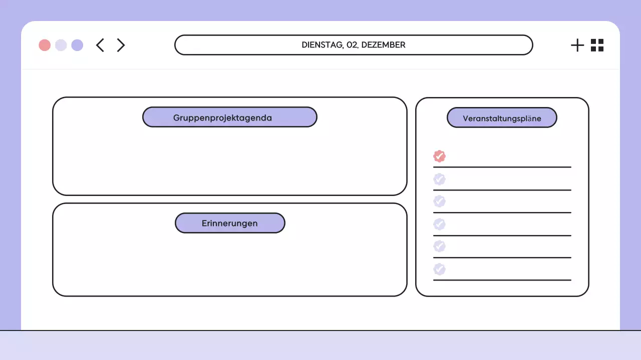 Lila Illustration Klasse Agenda Präsentation