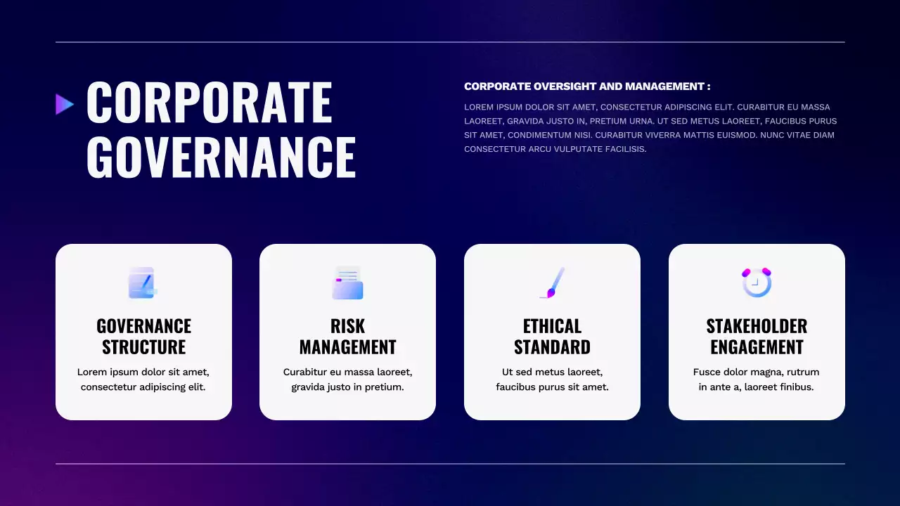 퍼플 모던 기업 보고서 프레젠테이션