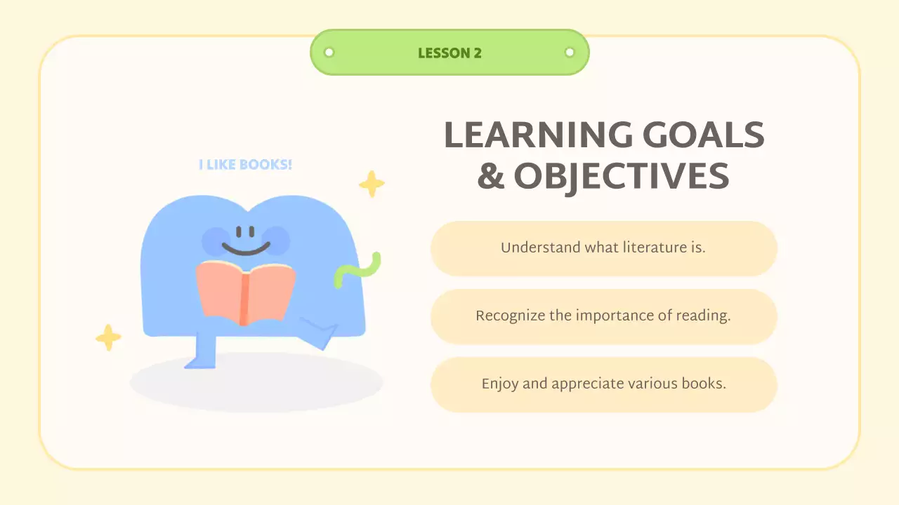 Blue Simple Literature Course Presentation