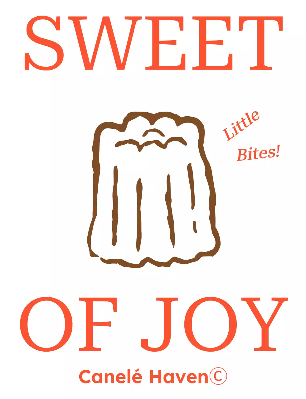 갈색 심플 디저트 로고