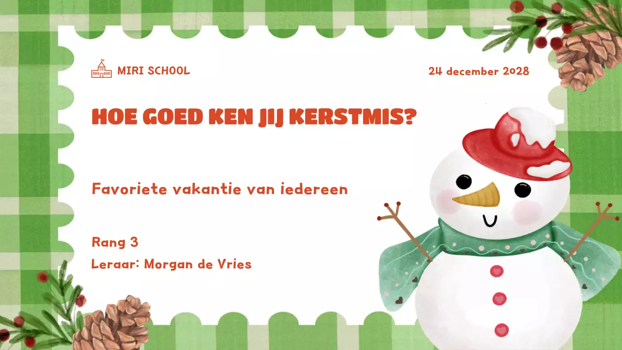 groene feestelijke vakantiepresentatie