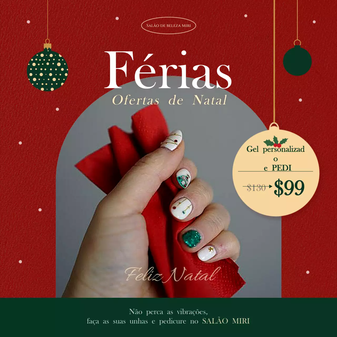 promoção de férias vermelho elegante