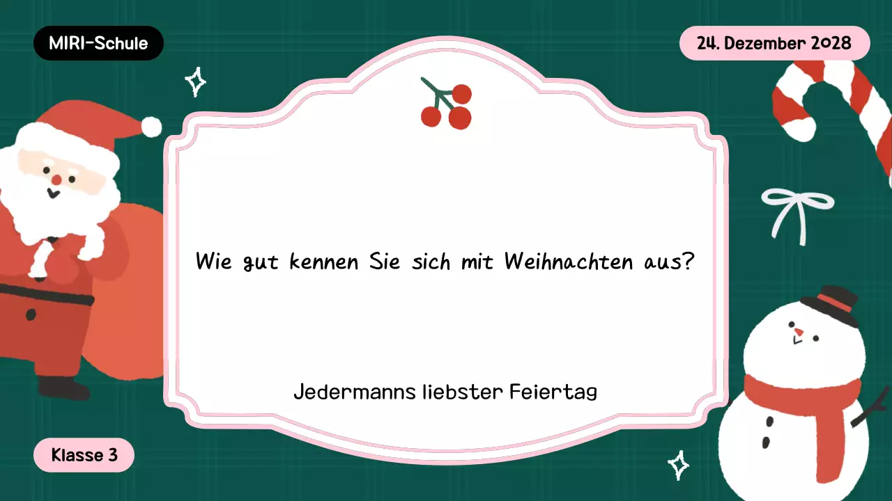 Grüne festliche Feiertagseinladung