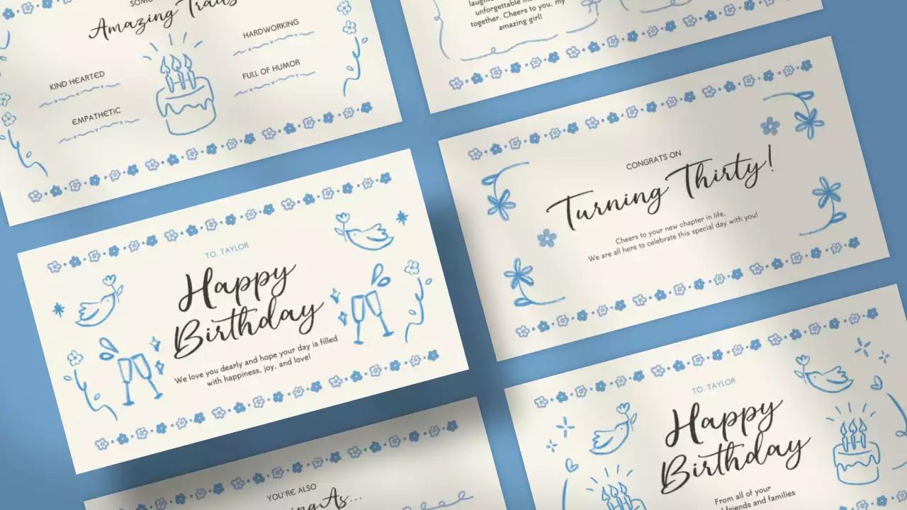 événement floral bleu anniversaire