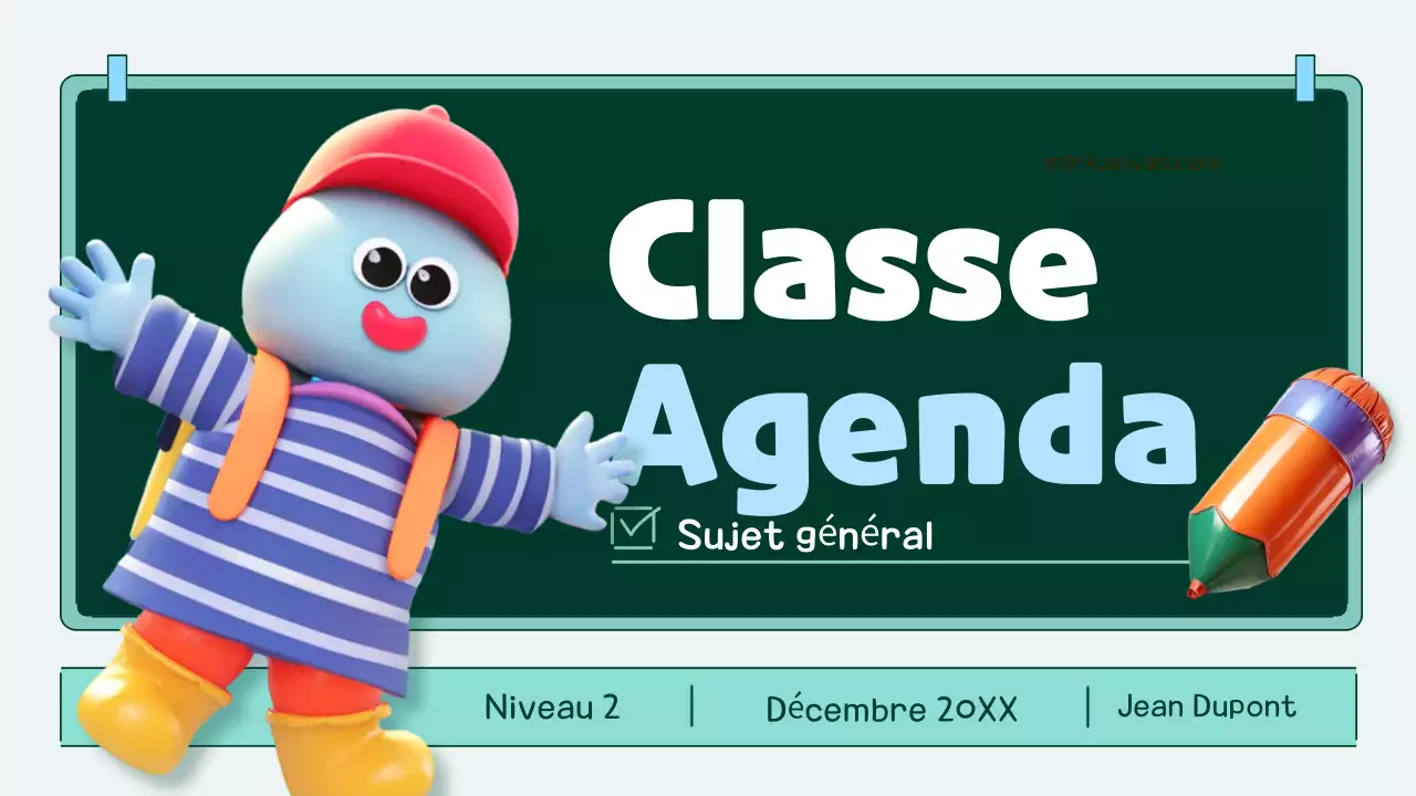 agenda de classe pop orange et sarcelle