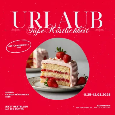 Rote Festtagsdessert-Aktion