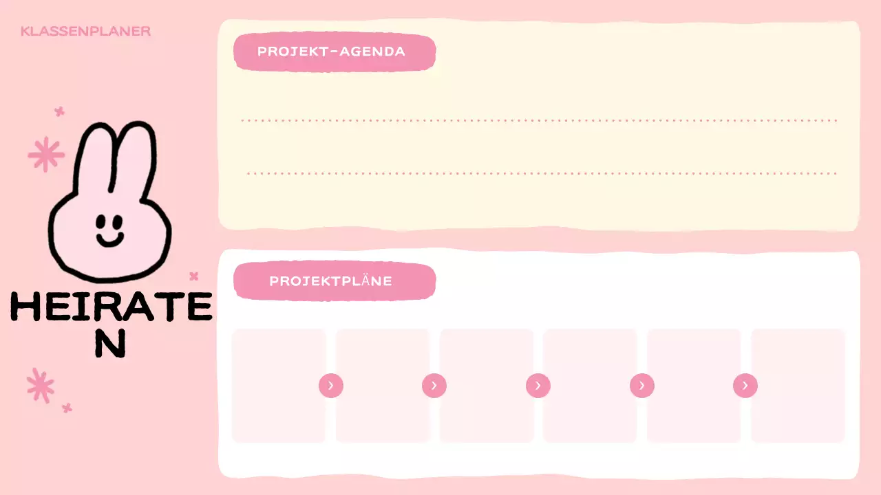 rosa niedlichen Klasse Planer