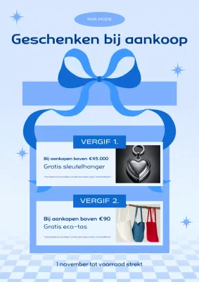 Blauw Netjes Winkelen Promotie