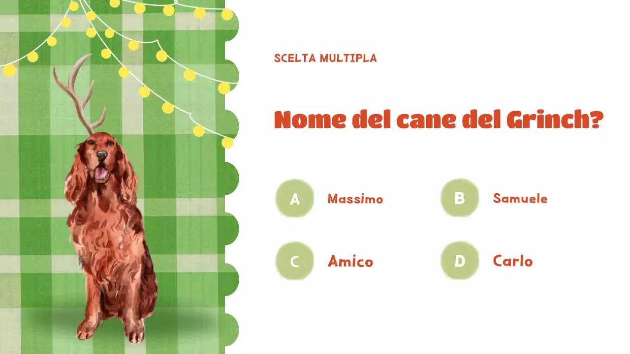 presentazione verde festosa per le vacanze