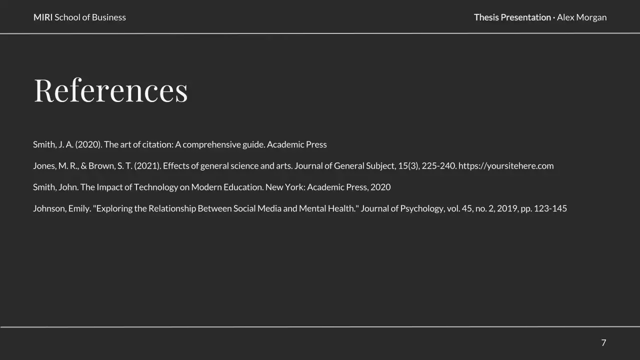 Black Professional Thesis Presentation