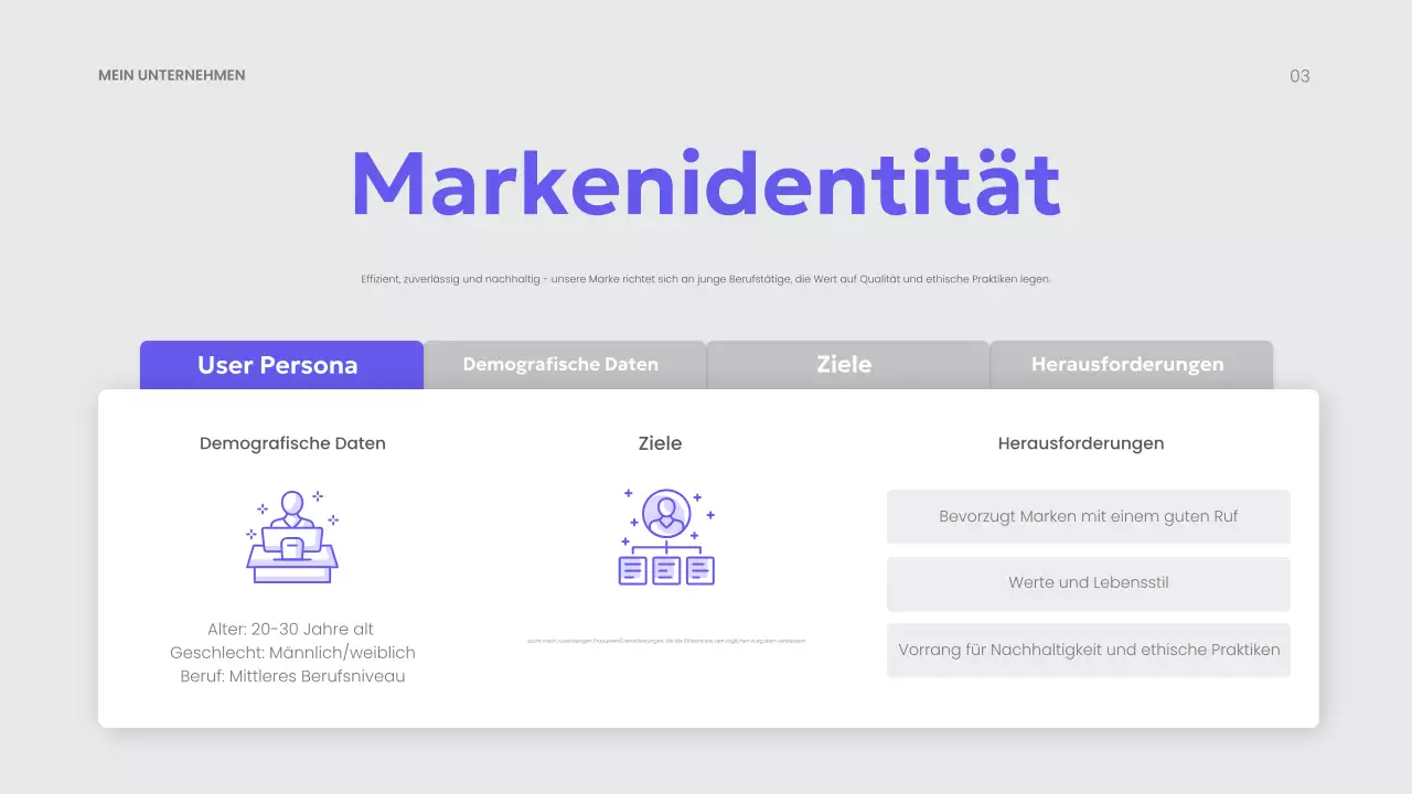 lila moderner Marketingplan Präsentation