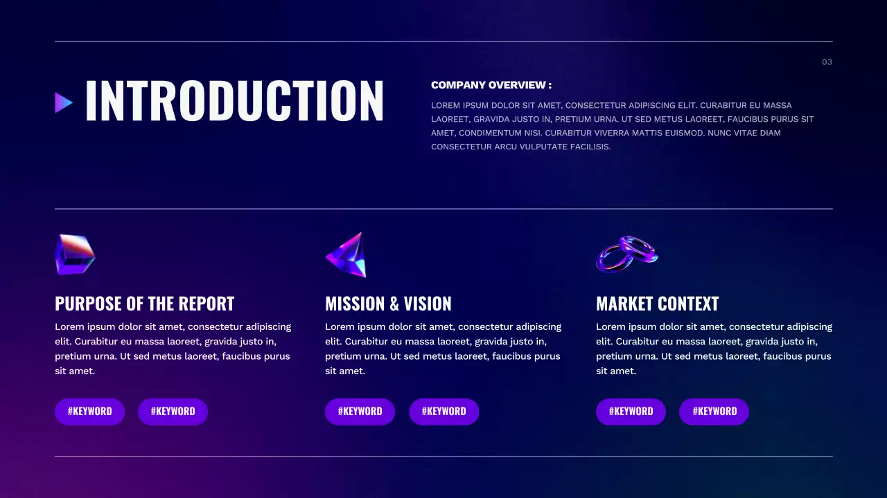 퍼플 모던 기업 보고서 프레젠테이션