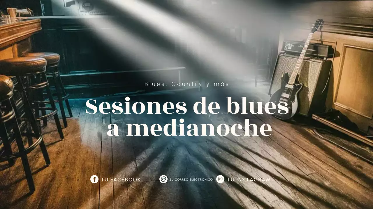 anuncio de música rústica marrón