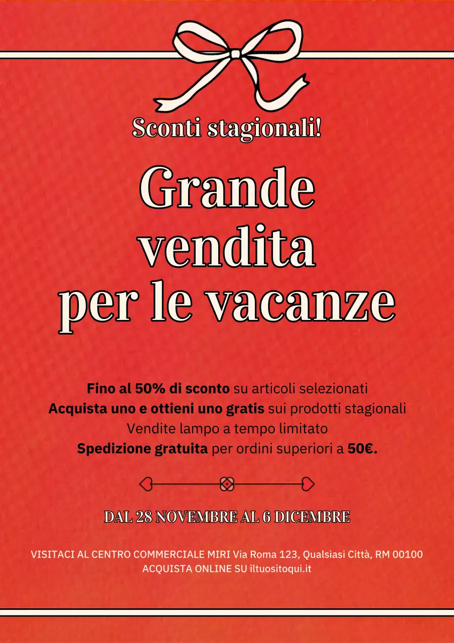 promozione natalizia red bold