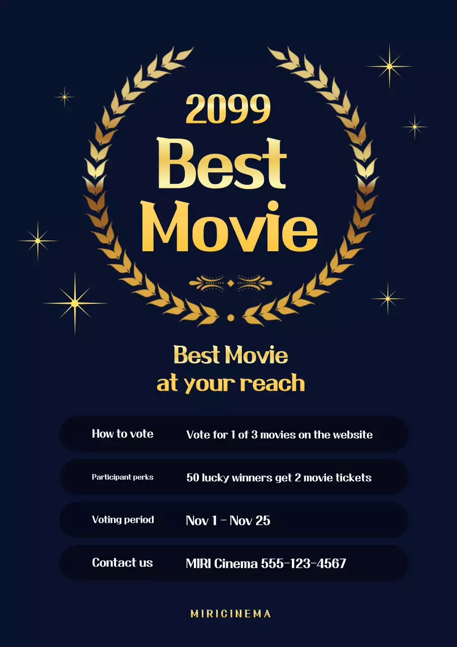 Poster sự kiện phim Navy Elegant