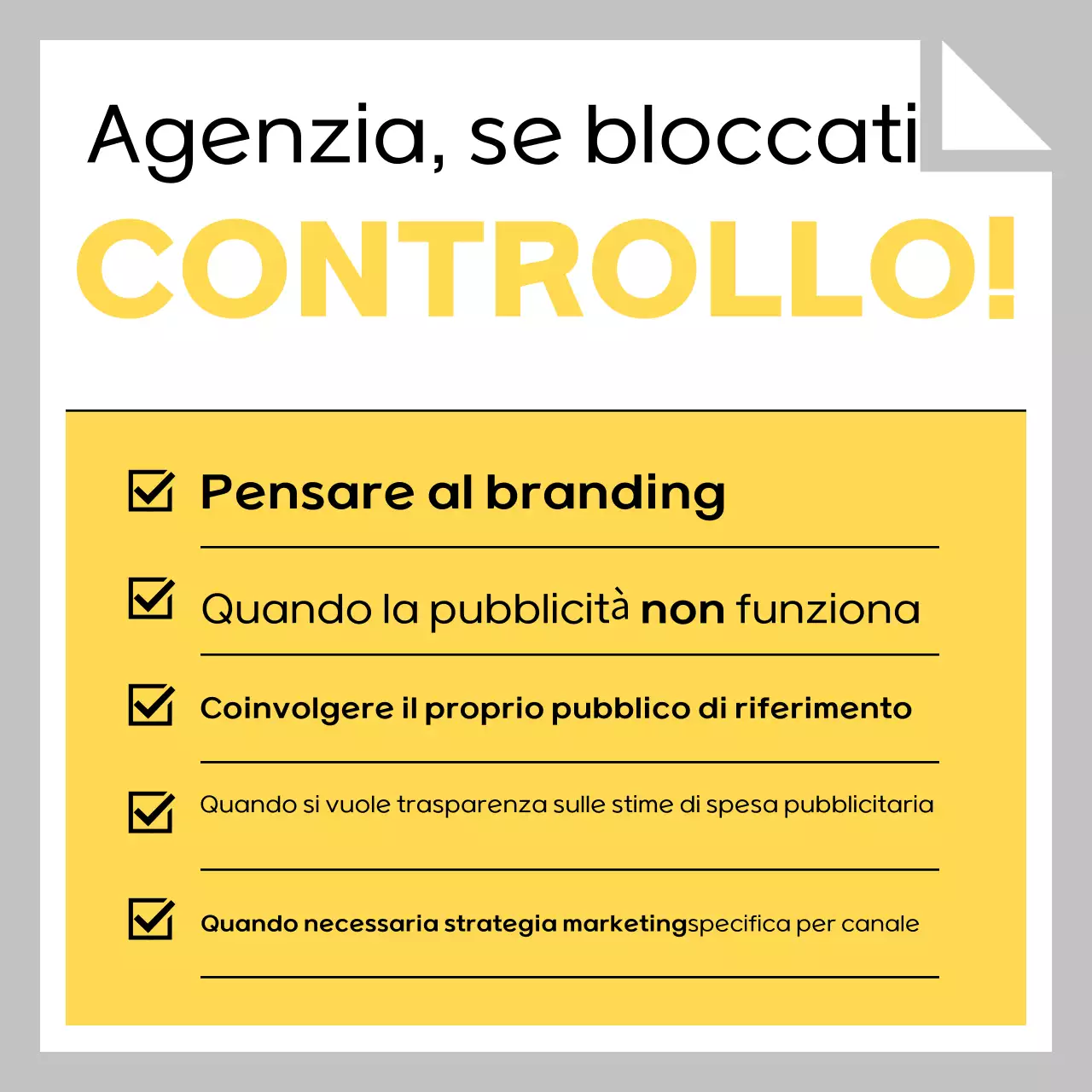 Guida agli annunci semplici in grigio