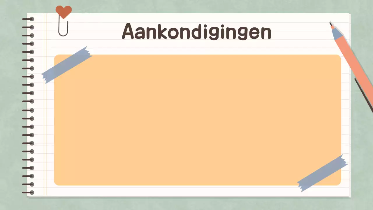 Eenvoudig Pastel Notitieboek Klasagenda voor School