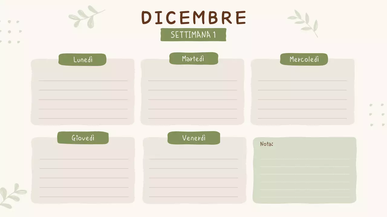 Presentazione dell'agenda della classe Pastello