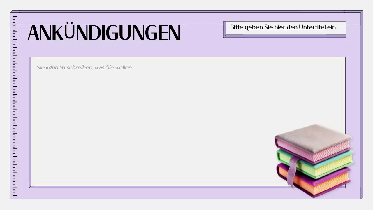 lila einfache Bildungsagenda