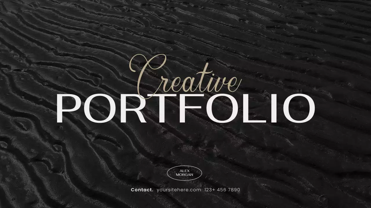 Black Elegant Portfolio Resume Presentation