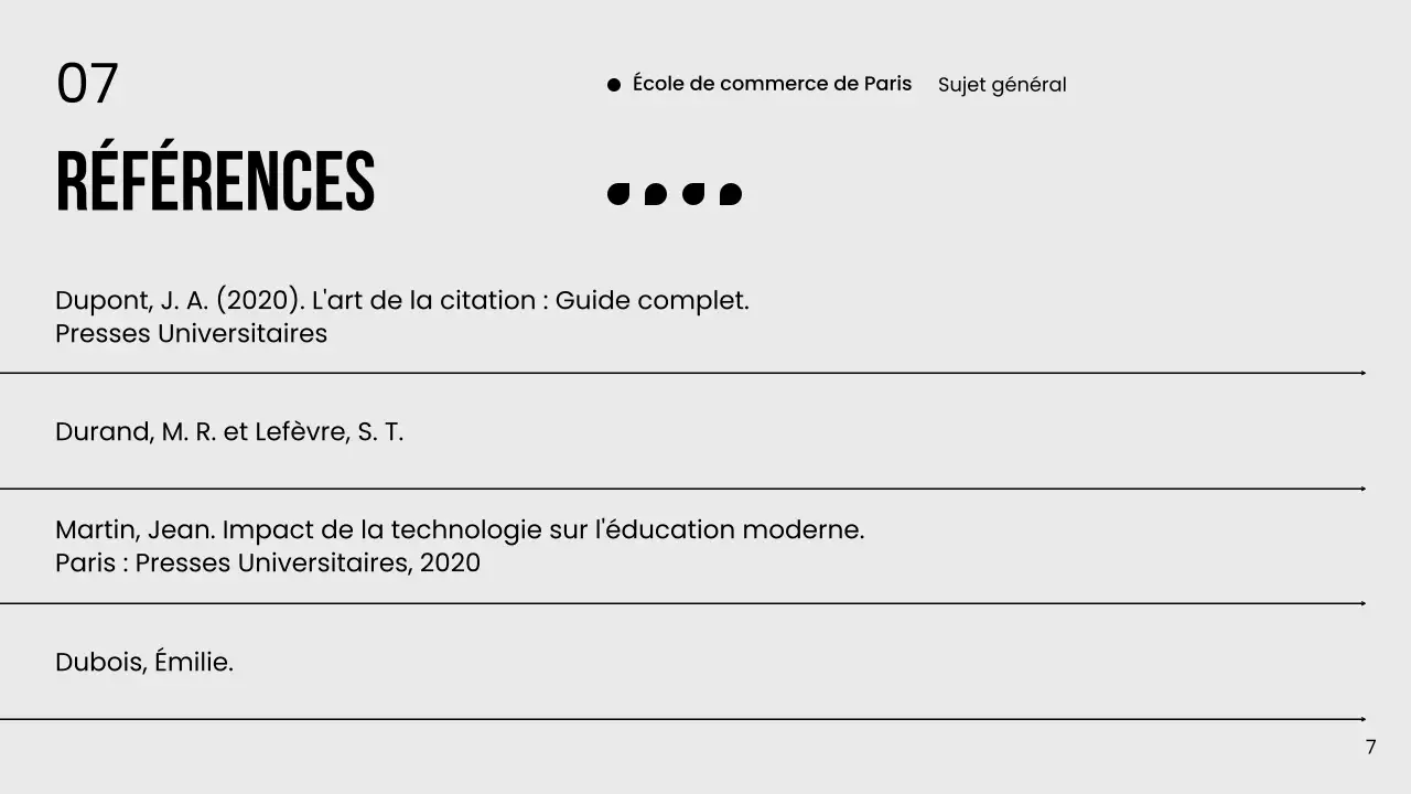 Publicité de thèse minimale en noir et blanc