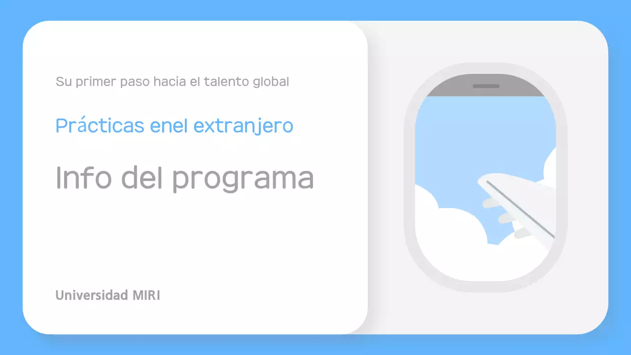 Acerca del programa de prácticas Sky Blue Simple