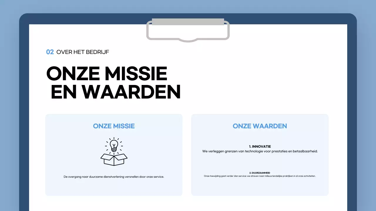 blauw modern inwerkgids