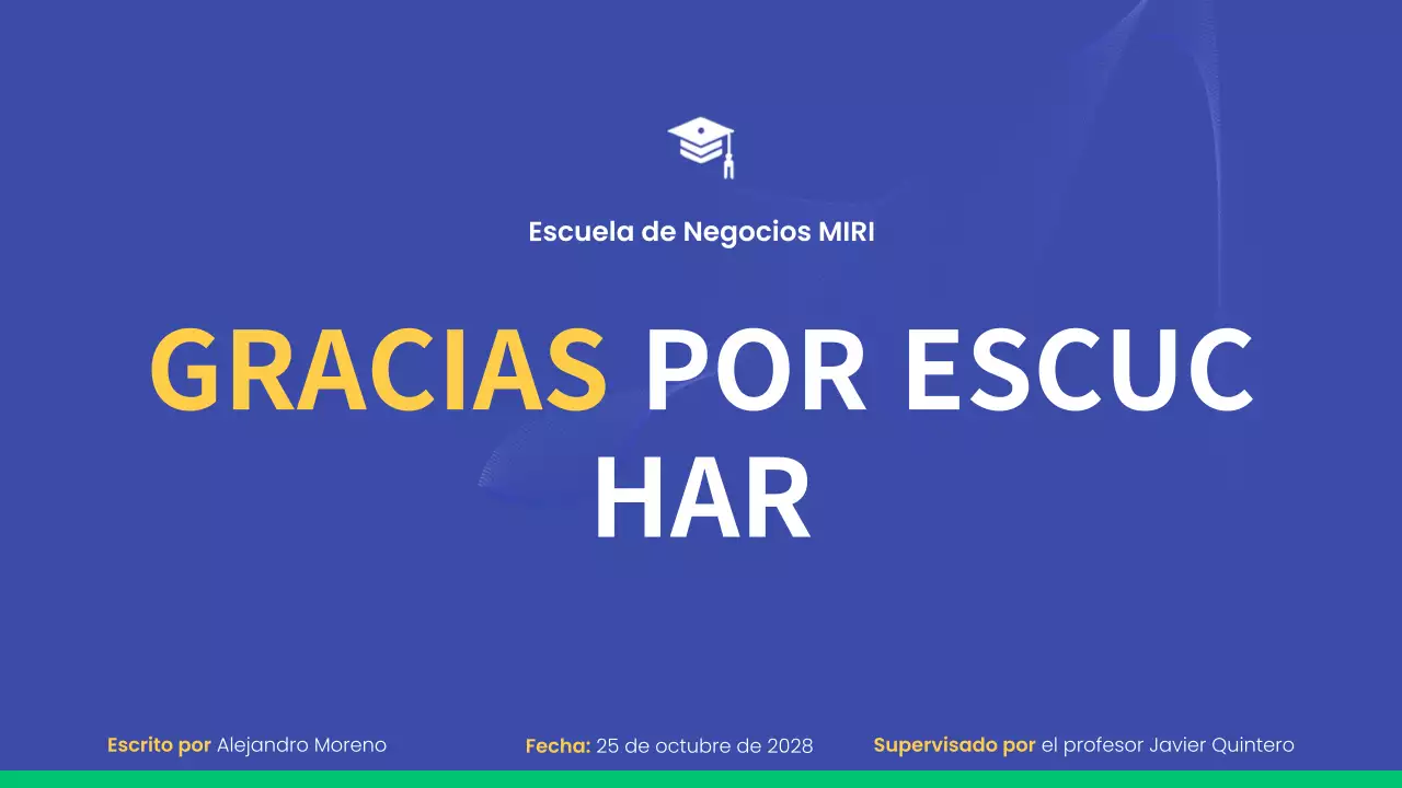 presentación de la tesis blue modern