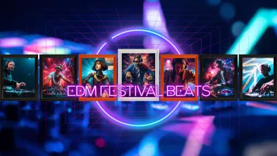 neon modern music promotion