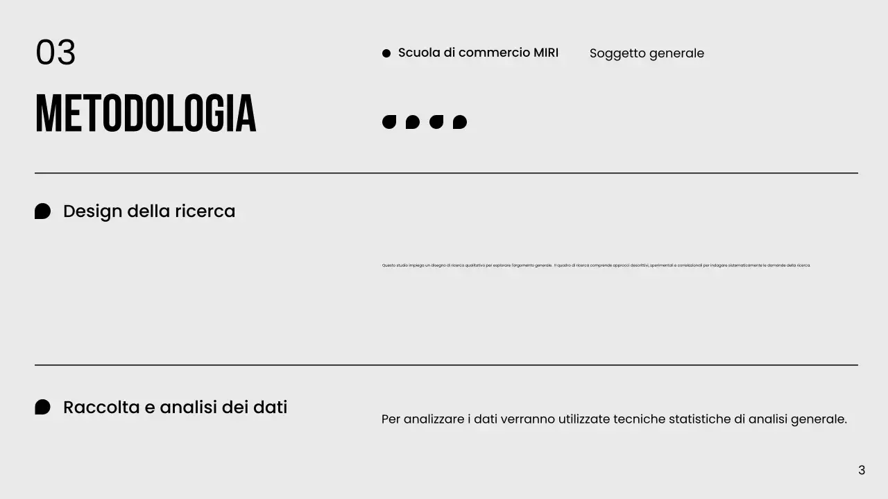 Tesi pubblicitaria minimale in bianco e nero