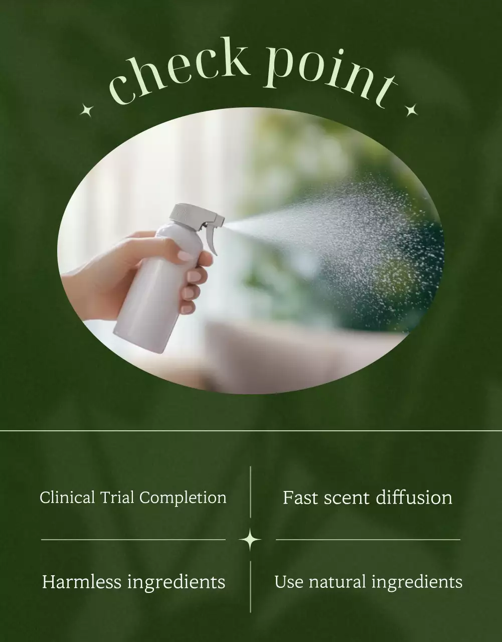 Green Minimal Room Spray Promotion Poster