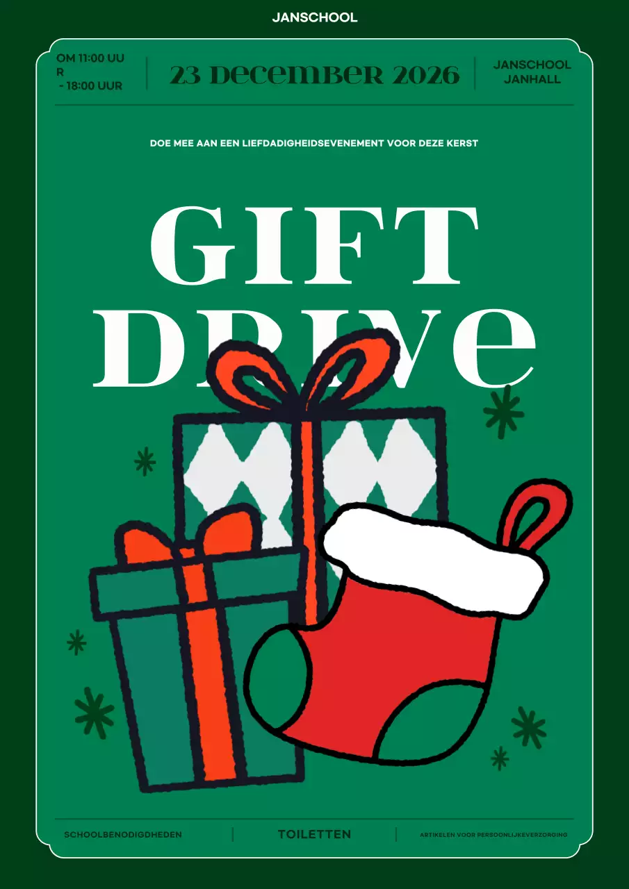 aankondiging groen traditioneel liefdadigheidsevenement