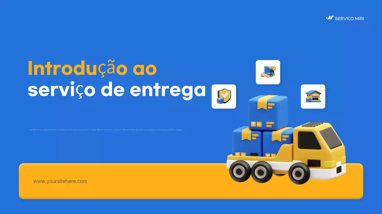 anúncio de entrega moderno azul