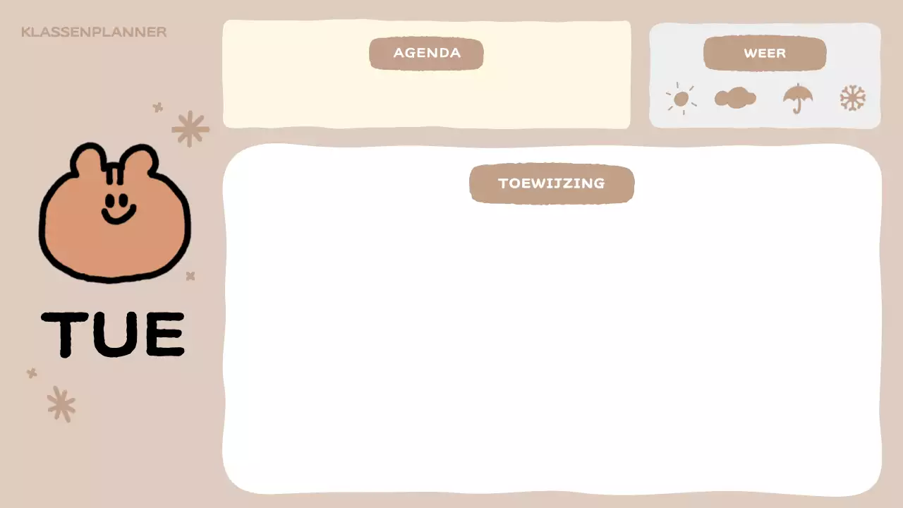 roze schattige klassenplanner