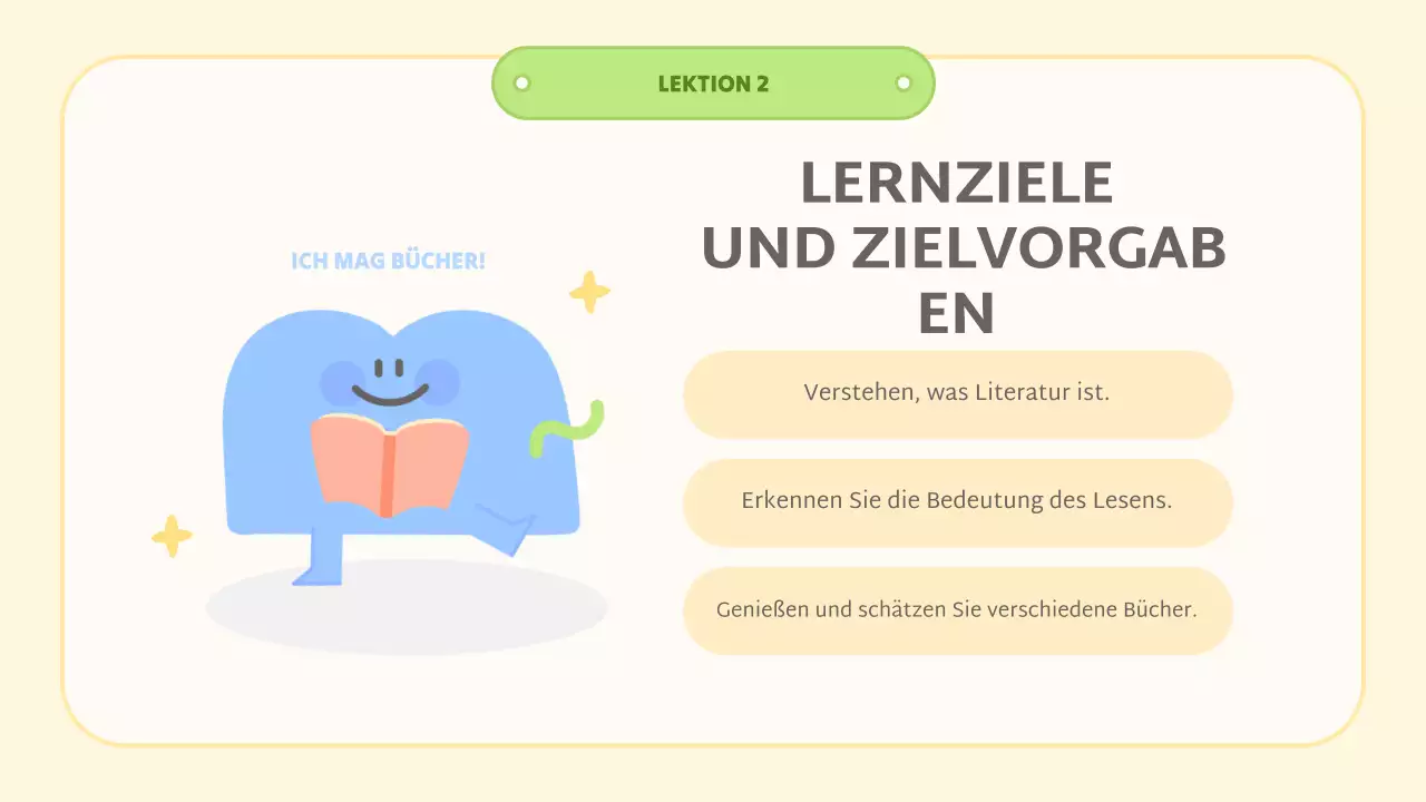 gelbe abstrakte Literaturklasse