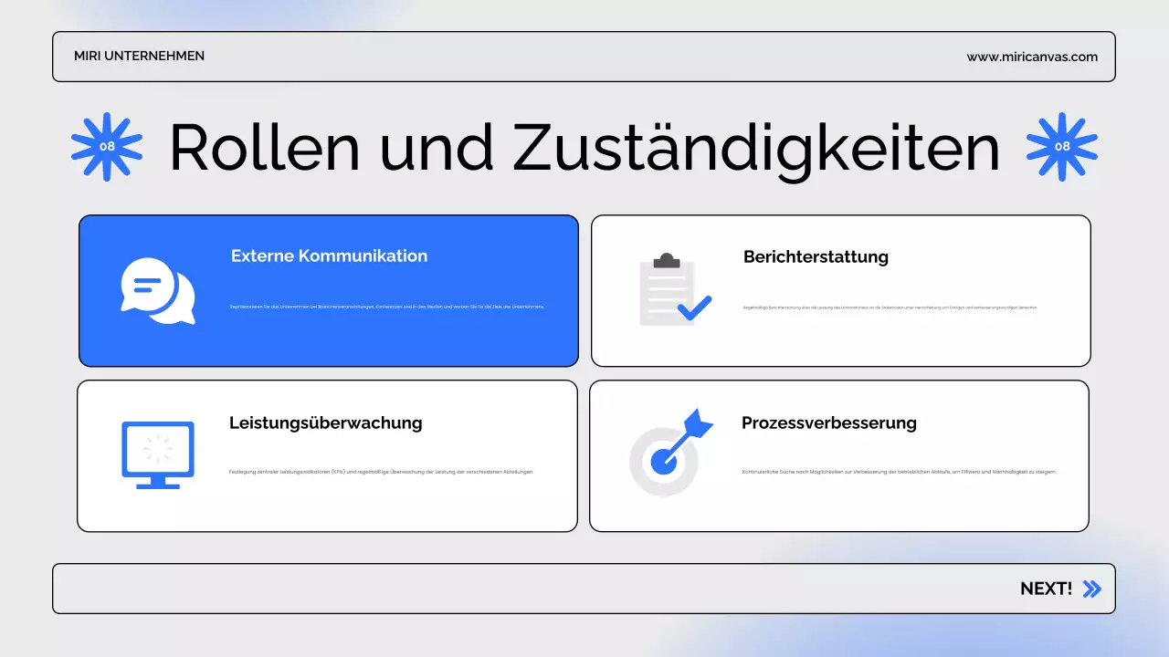 blaue moderne Business-Präsentation