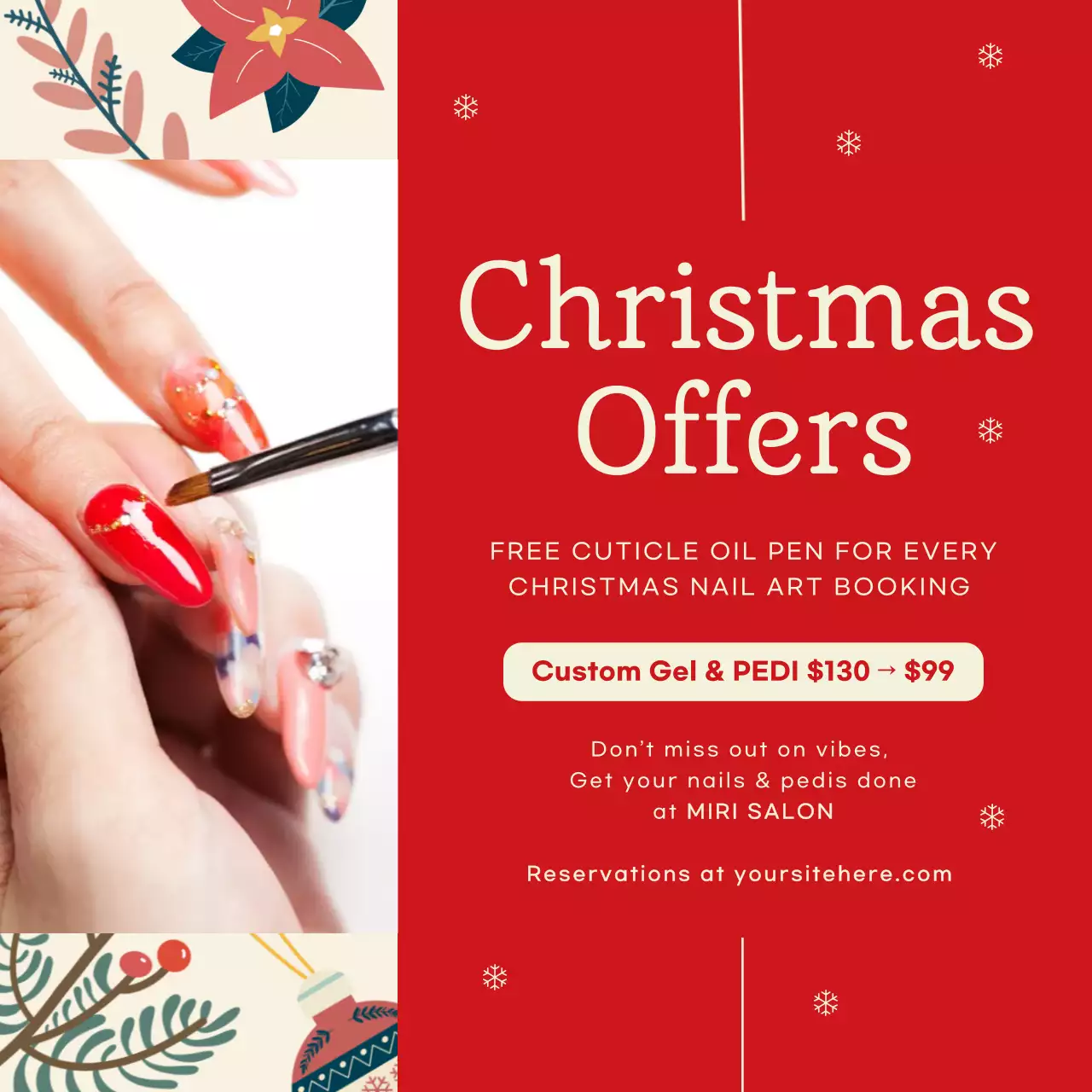 Red Elegant Christmas Promotion Social Media Post