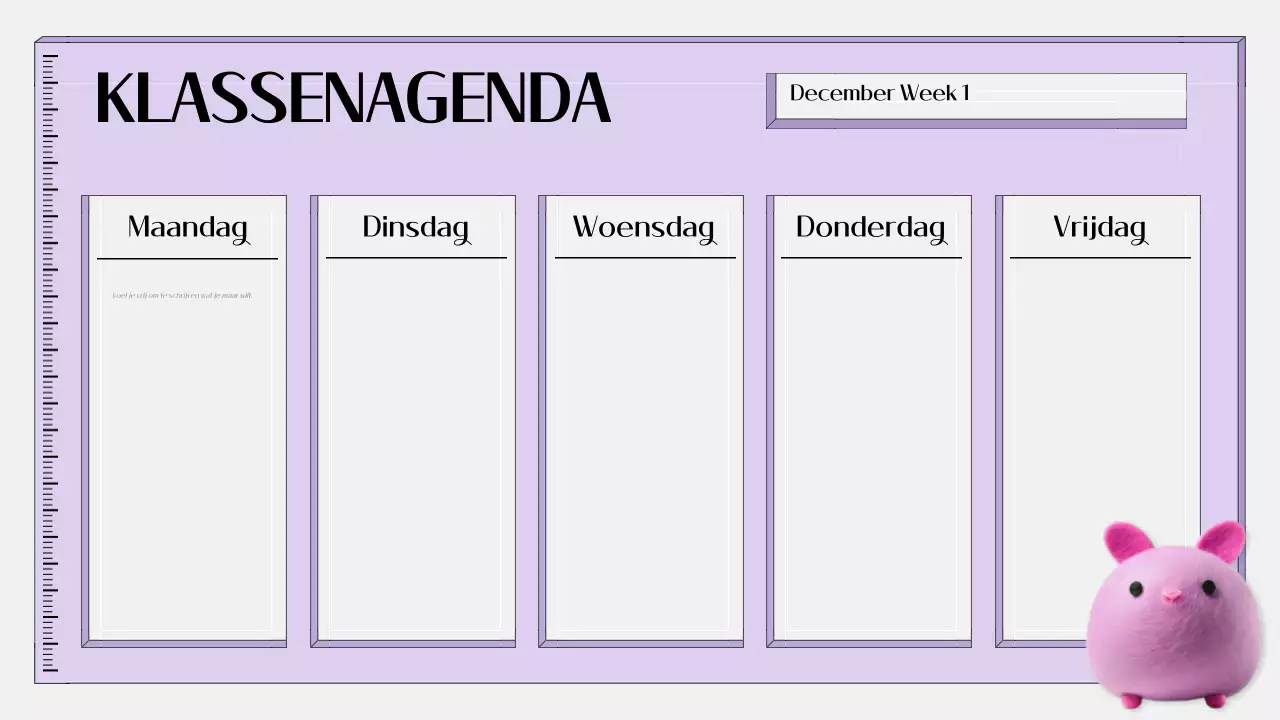 paarse eenvoudige onderwijsagenda